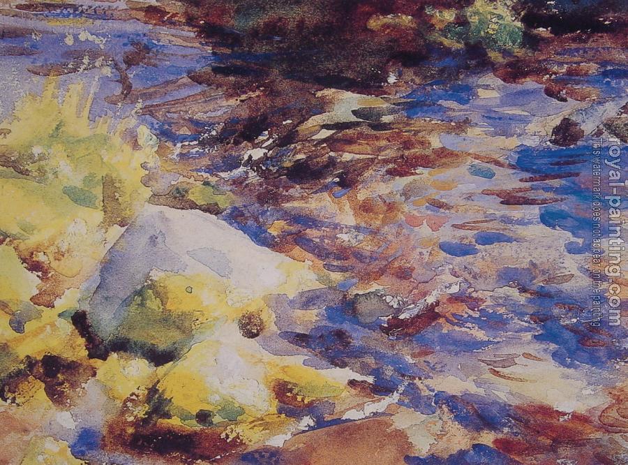 John Singer Sargent : Reflections Rocks and Water